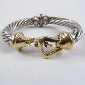 David Yurman 18kt gold/sterling cable bracelet 54gm